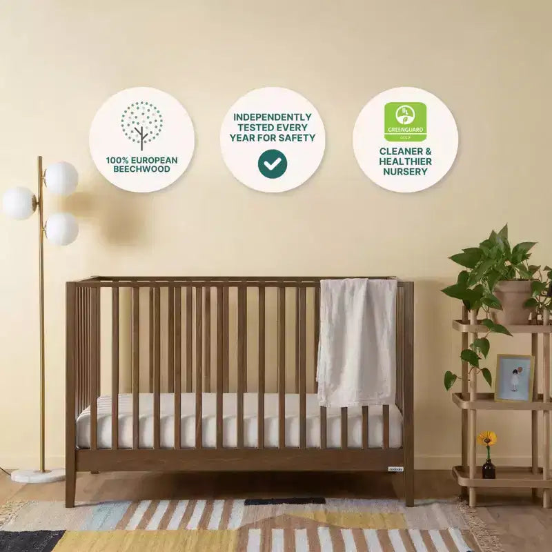 3-in-1-Umbaubett, massives Buchenholz, GREENGUARD Gold-zertifiziert, hergestellt in Italien