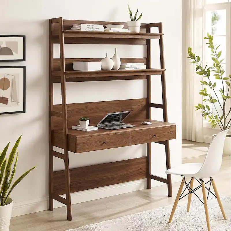 Büroschreibtisch mit Bücherregal und Aufbewahrungsschubladen
