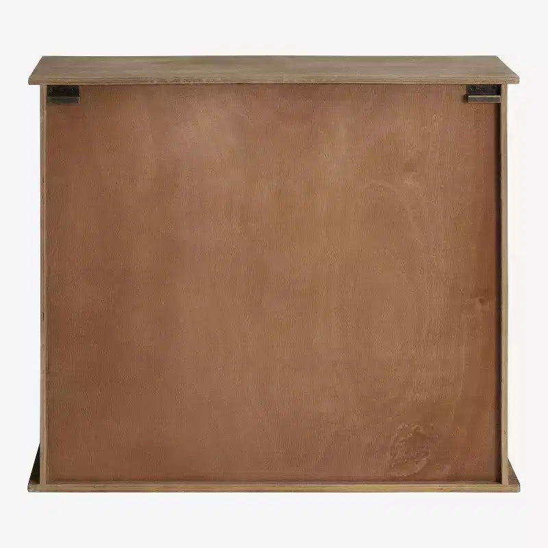 30 x 28 Armadietto decorativo da parete in legno Barnhardt con 2 ante scorrevoli in vetro, marrone rustico - Kate & Laurel All Things Decor: con struttura in metallo