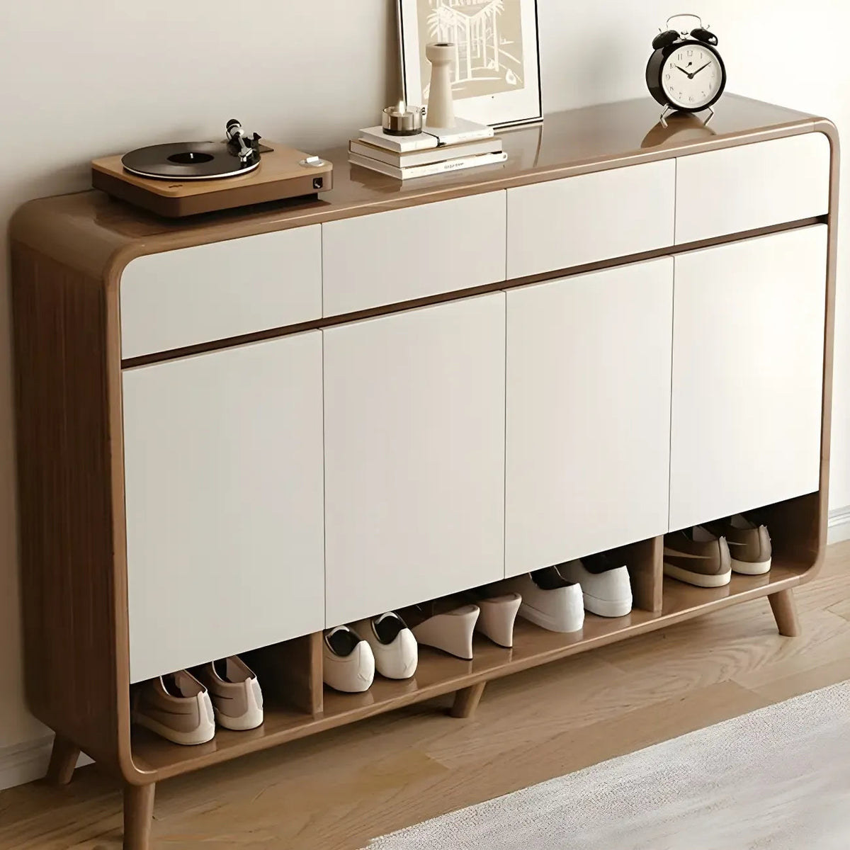 Meuble à chaussures moyen en bois moderne pour entrée