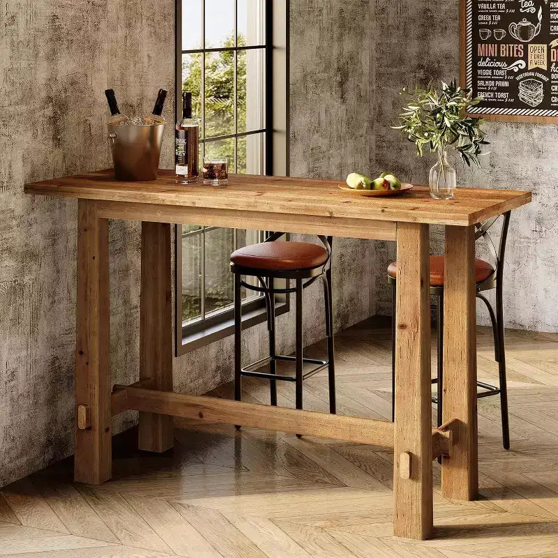 63-Zoll-Bartisch aus Massivholz für Küche, Café oder Restaurant