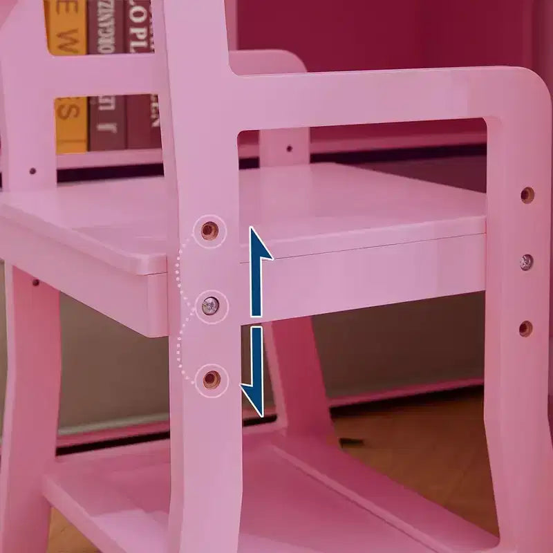 Bureau et chaise pour enfant, ensemble pour garçons et filles, bureau d'écriture en bois avec bibliothèque, tableau d'affichage, placard et tiroir, pour les 3-8 ans