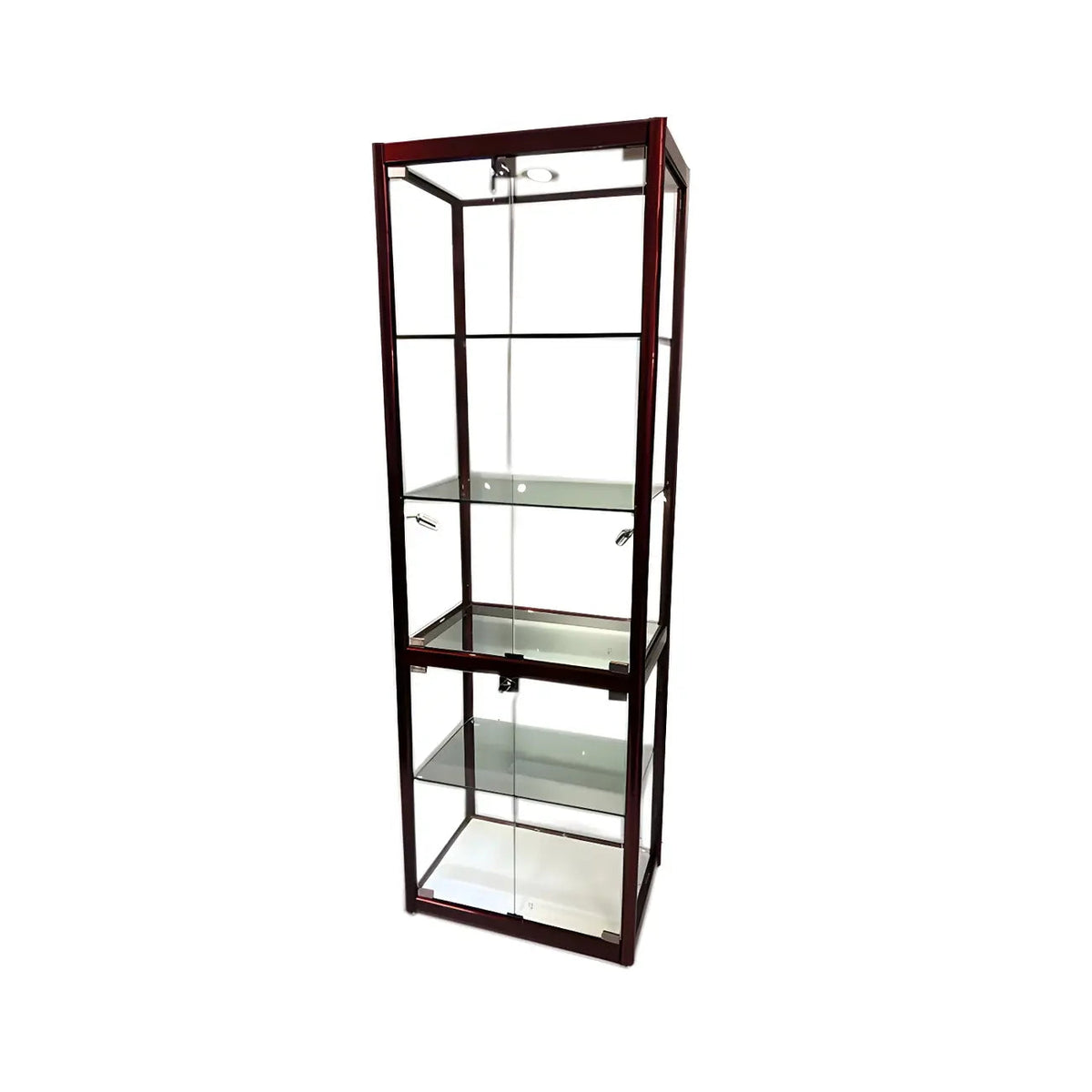 Moderner rechteckiger Vitrinenschrank aus schwarzem Glas