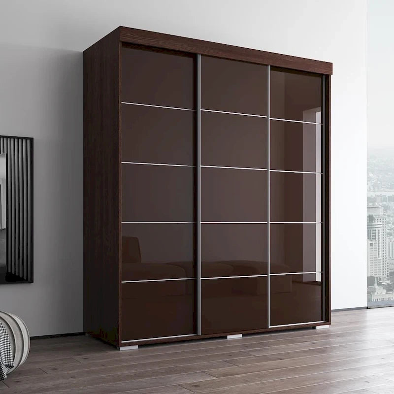 Copper Grove Parasol, moderner glänzender Kleiderschrank, 71 Zoll