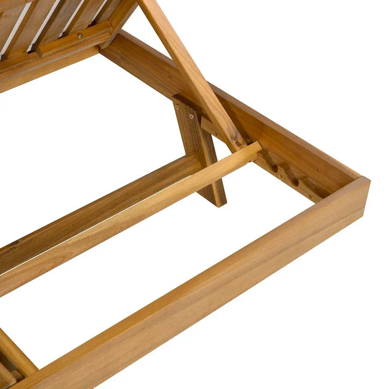 Christopher Knight Home- Michael Outdoor-Chaiselongue-Set aus Akazienholz, 2-teilig