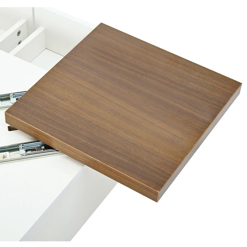 Tavolino da salotto quadrato moderno in legno