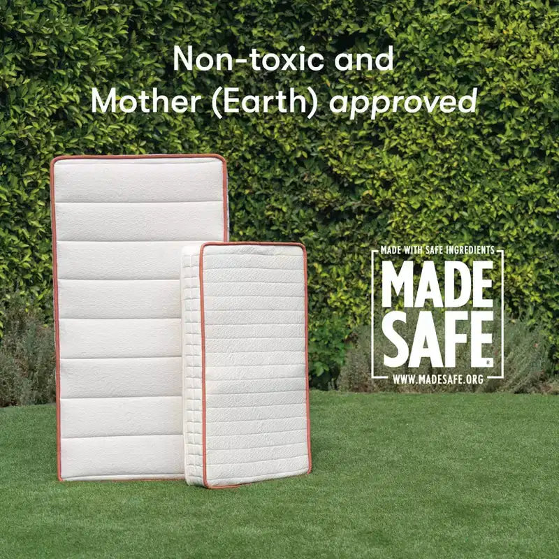 Materasso per lettino biologico Babyletto x Avocado a 2 fasi, 100% atossico - Bianco
