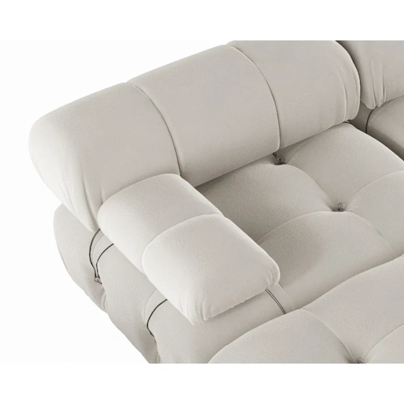 Canapé modulaire convertible de 138, canapé minimaliste en velours en U