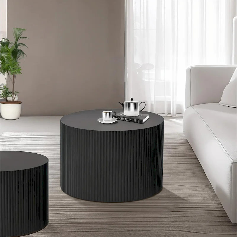 Couchtisch-Set mit geschwungenem Streifenmuster