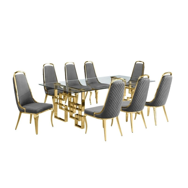 Best Quality Furniture Große Esstischsets mit Glastisch
