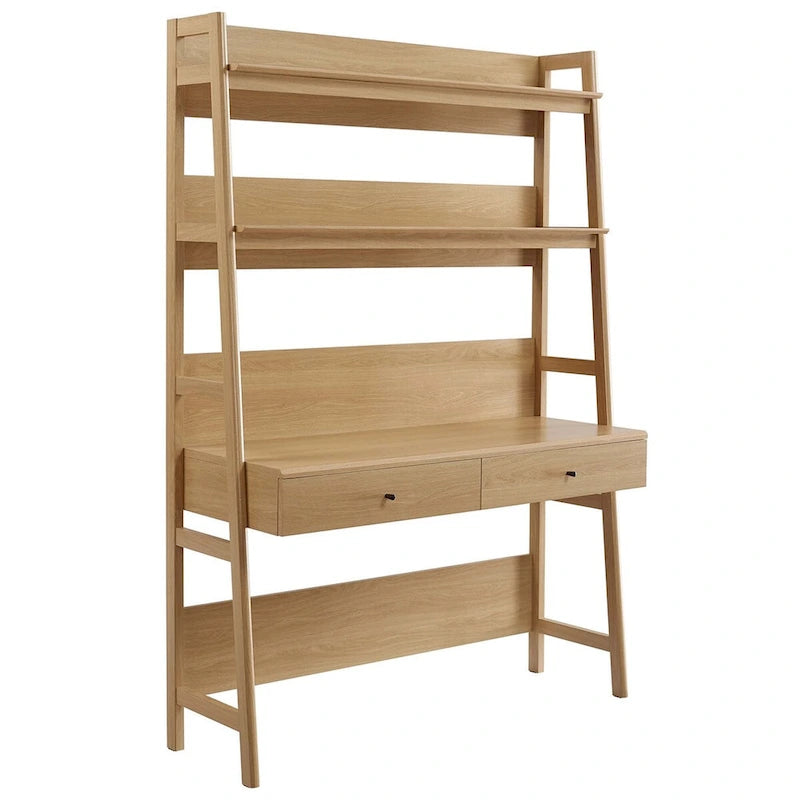 Büroschreibtisch mit Bücherregal und Aufbewahrungsschubladen