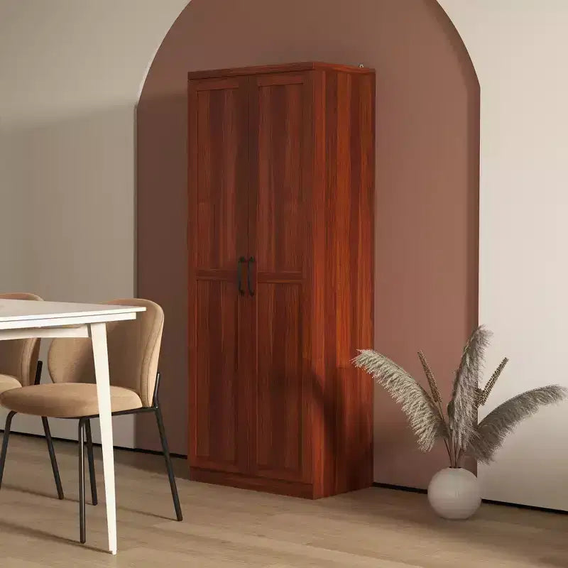 Garde-manger de cuisine à 2 portes de 63, armoire de rangement autonome avec 5 niveaux d’étagères et 2 étagères réglables pour la salle à manger