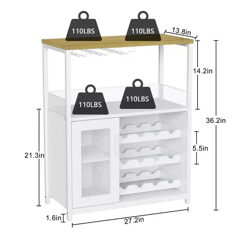 Meubles de bar DobleePy, armoires à vin, buffets, étagères réglables, adaptés aux petits bars dans les cuisines et les restaurants, couleur rétro