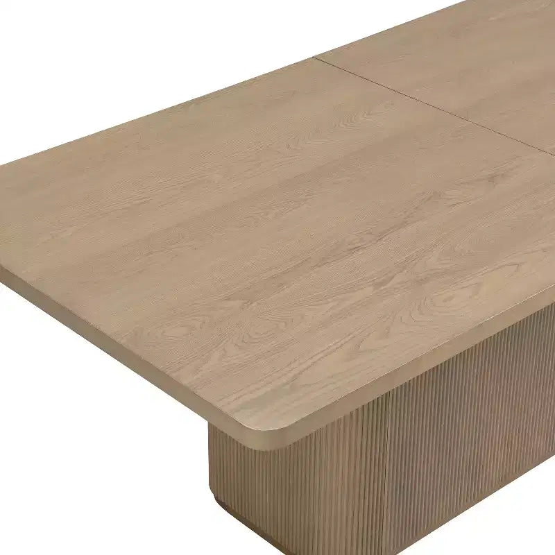 Ensemble de salle à manger moderne Yutthana de 7 pièces en bois et métal avec chaises rembourrées