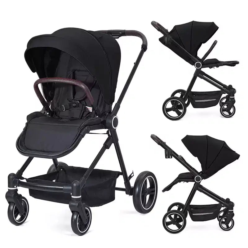 Passeggino per neonati e bambini piccoli, pieghevole, ad alto paesaggio, con schienale reversibile, trasformabile in carrozzina