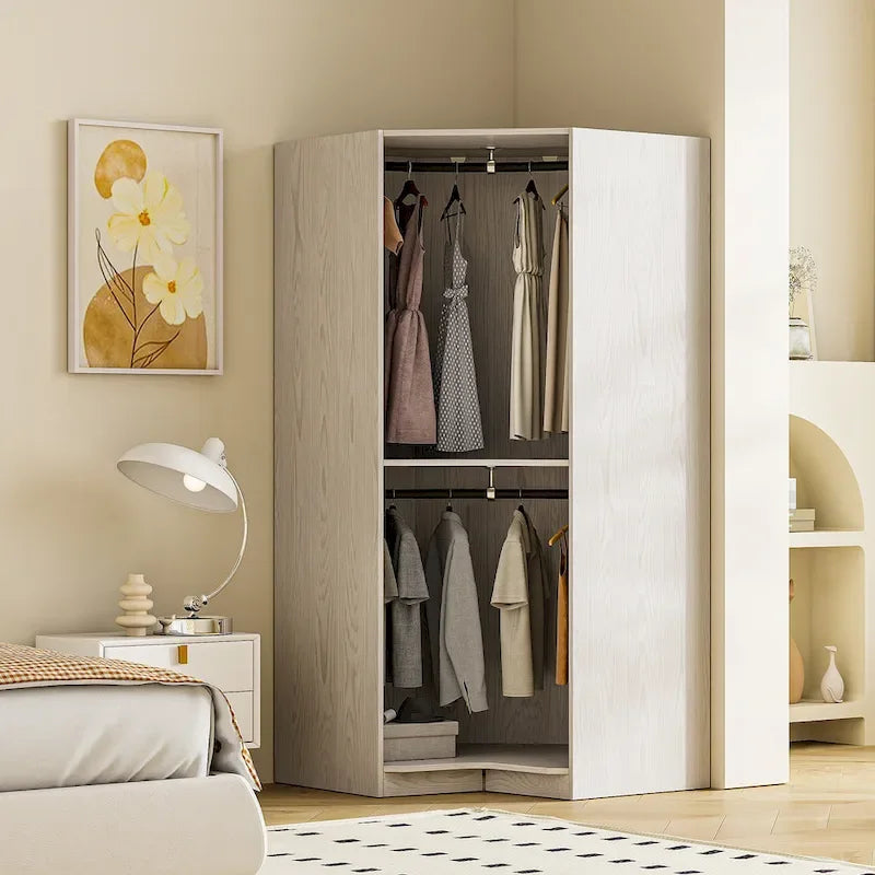 Polygon-Eckkleiderschrank mit 2 Türen