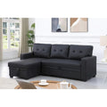 Upholstered Pull out Sectional Sofa with Chaise