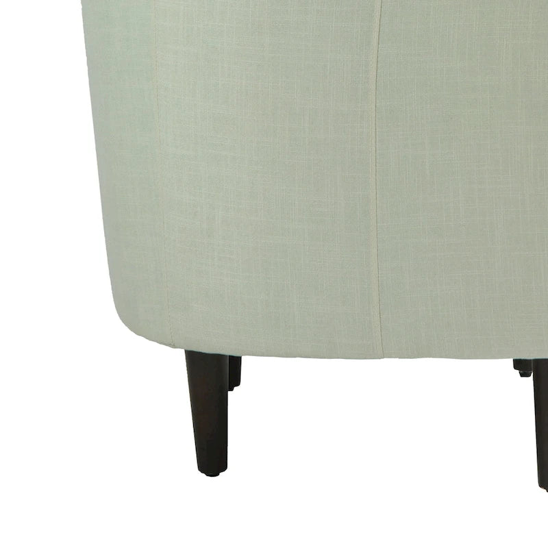 Poltrone d'accento moderne a barile, accoglienti, con braccioli, stile club