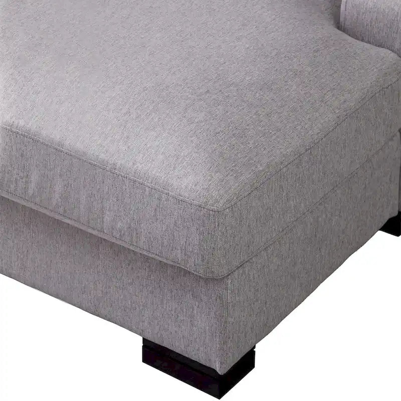 Moderne extra grote chaise longue-slaapbank in mid-century-stijl met kussen