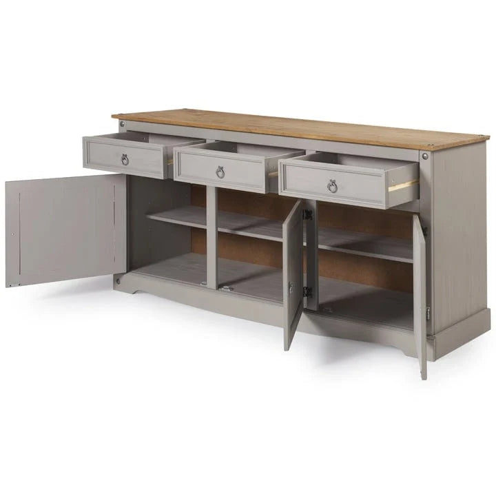 Credenza buffet in legno da 65, stile rustico - collezione Corona