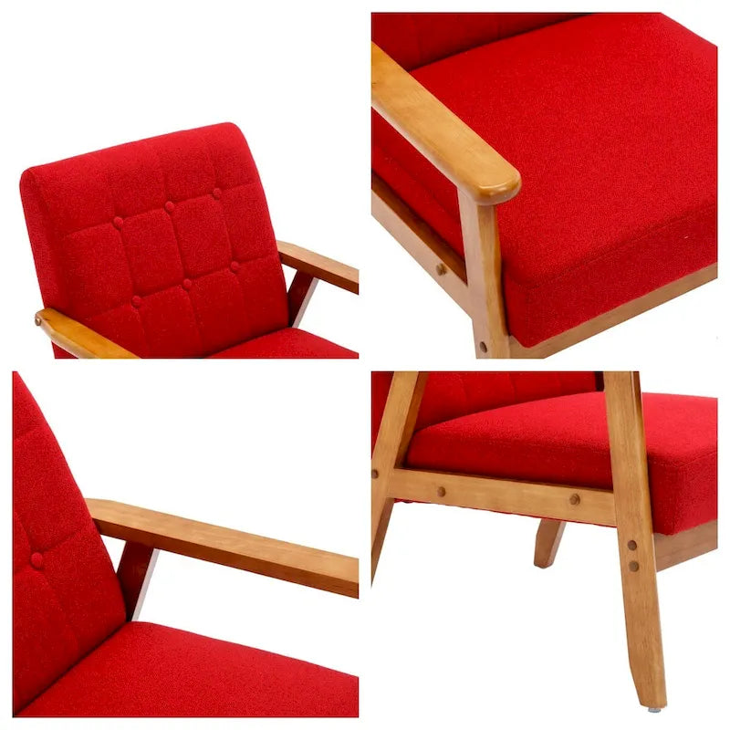 Set van 2 accentstoelen met bijzettafel, fauteuils voor woonkamer, slaapkamer of kantoor - 30.71H*25.39W *27.95D