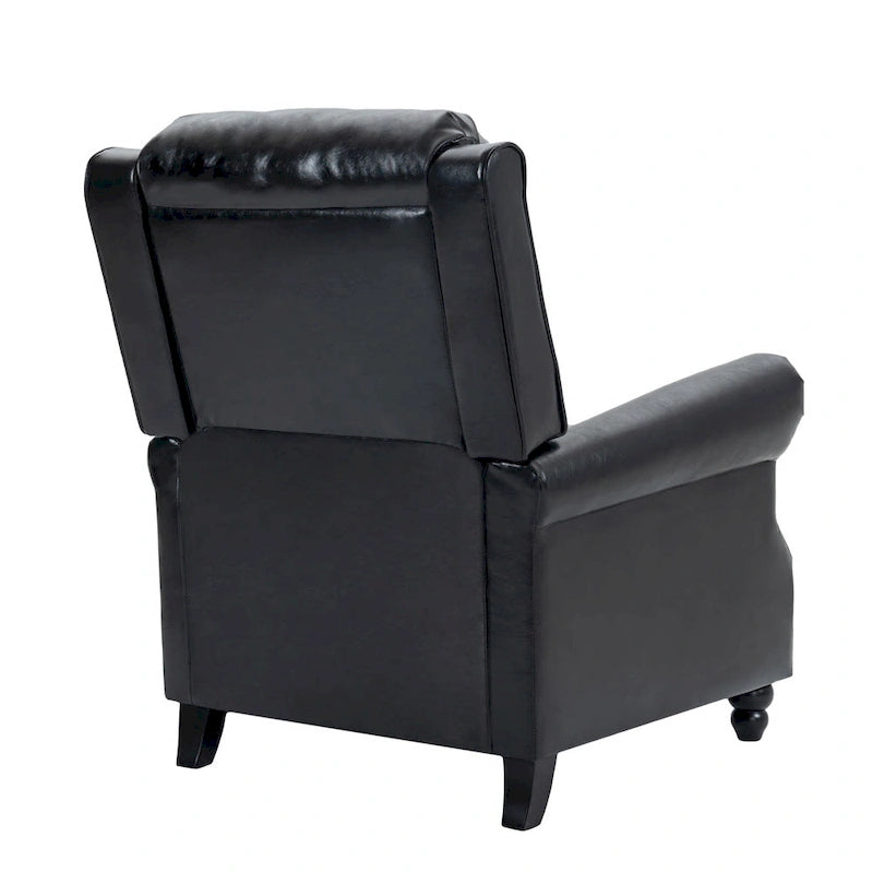 Set mit 2 modernen Relaxsesseln mit gepolstertem Sitz aus Kunstleder/Stoff