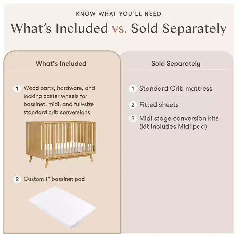 Lettino trasformabile Babyletto Palma 8-in-1 per tutte le fasi, con kit per culla e letto per bambini