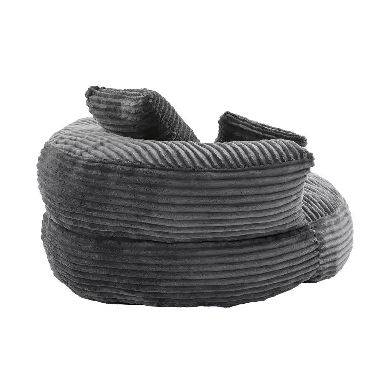 Sitzsacksofa für Erwachsene und Kinder, übergroßer Cord-Sitzsack mit 3 Kissen und Armlehnen für Wohnzimmer und Schlafzimmer - ModernLuxe
