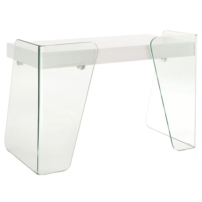 ARCHIE-Büroschreibtisch mit durchsichtigem Glas.