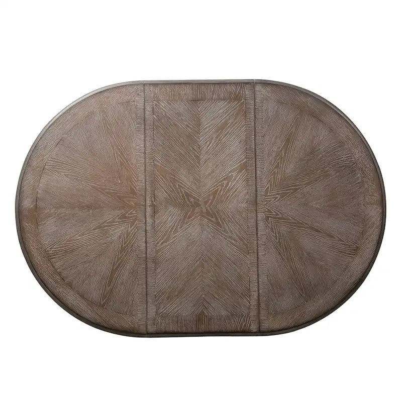 Ronde eettafel met voet in Magnolia Manor-stijl en uitschuifbare bladen - 2 afwerkingen