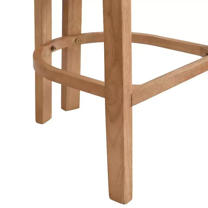 Tabouret de bar rembourré en hévéa Christopher Knight Home Peyton avec dossier ouvert incurvé (lot de 2)