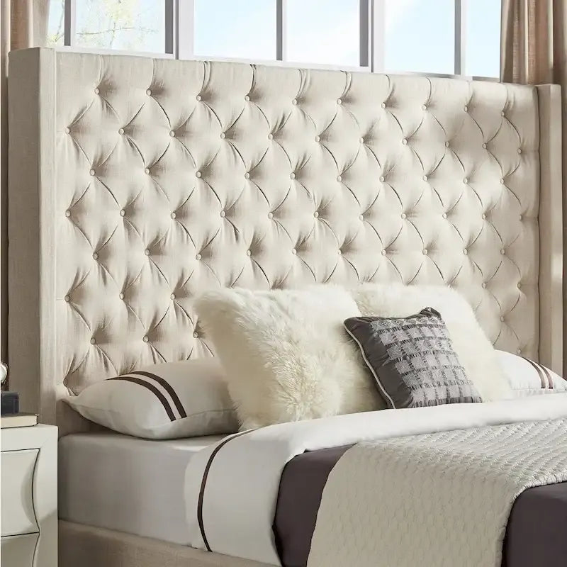 Nur gepolstertes Wingback-Kopfteil mit Knopfheftung, Naples, von iNSPIRE Q Artisan