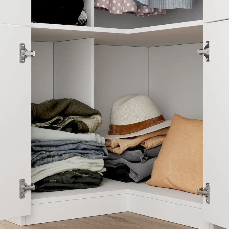 Kleiderschrank mit Kleiderstange und 4 Schubladen, viel Stauraum