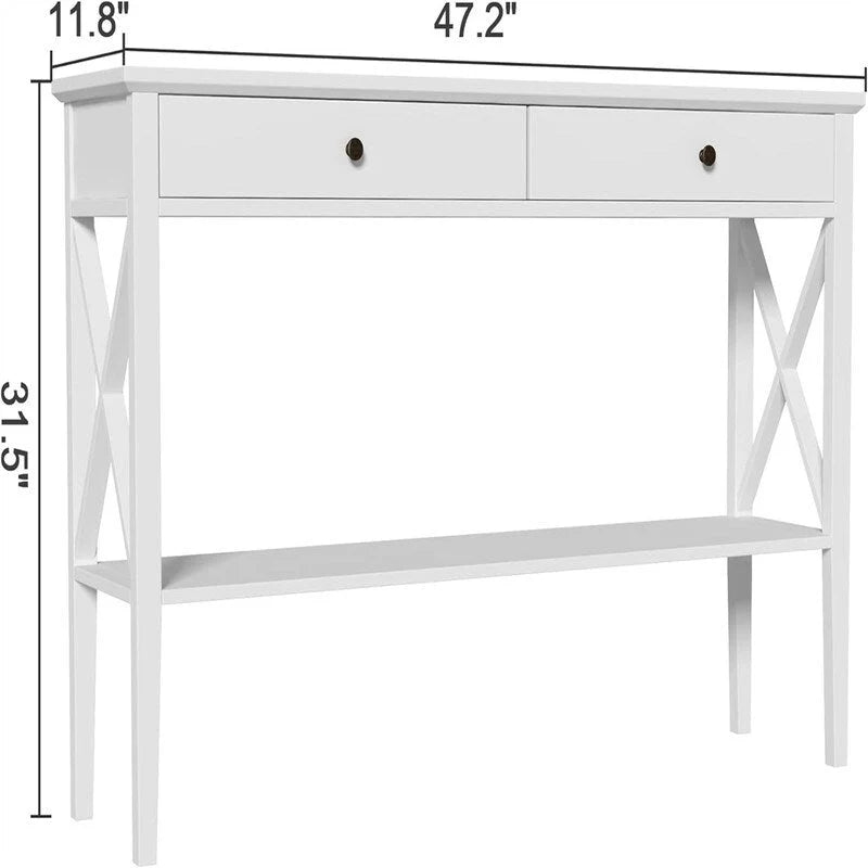Table console de 47 avec tiroirs - 11.81D x 47.24W x 31.5H