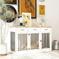 Moderne grote hondenbench met opberglades - elegante espressokleurige afwerking