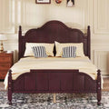 Vintage-Queen-Plattformbettgestell - Massives Kiefernholz, MDF-Kopfteil, kein Boxspring erforderlich
