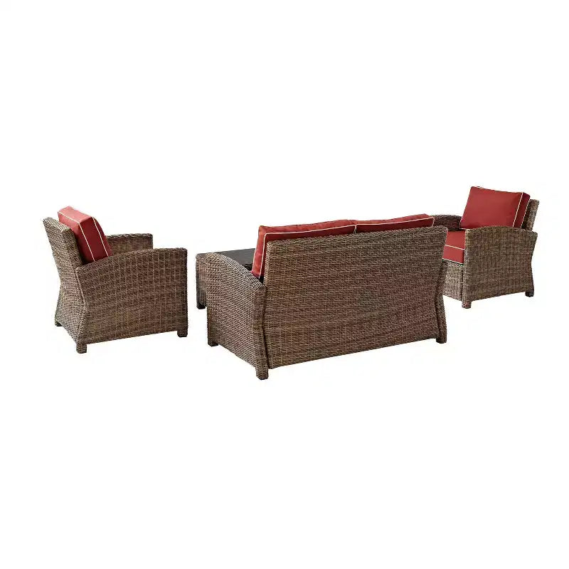 4-teiliges Outdoor-Lounge-Set aus Rattan - Crosley
