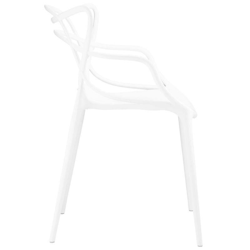 4er-Set Stühle aus geflochtenem Kunststoff