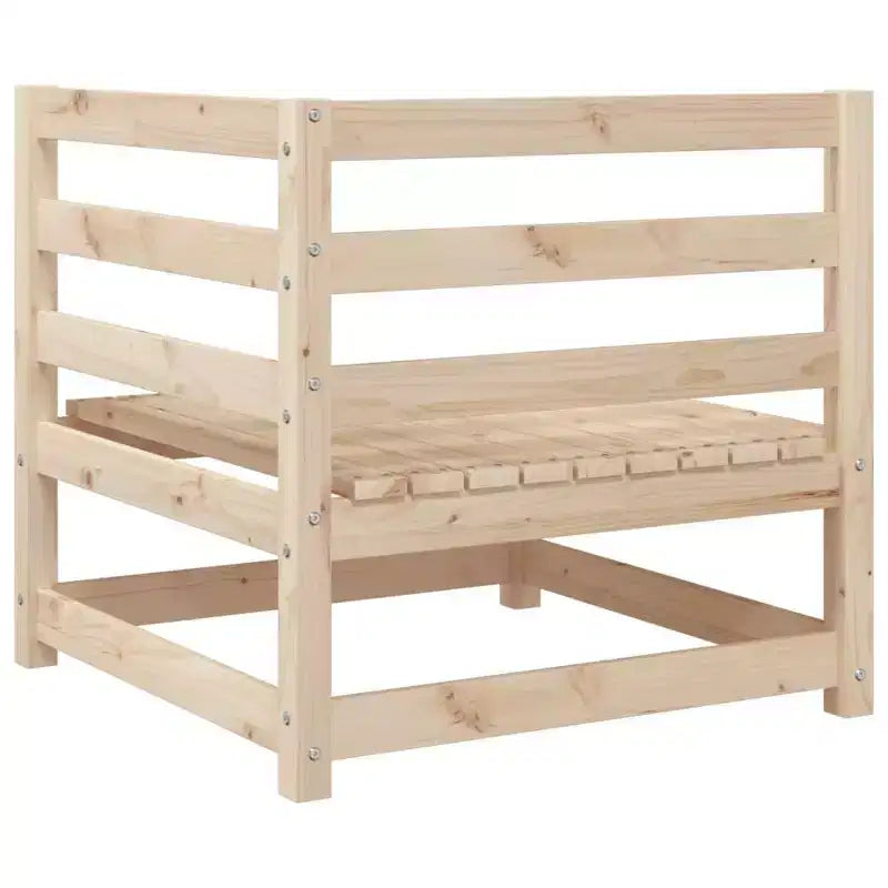 Set da giardino vidaXL con divano modulare componibile in legno massello di pino - pino naturale, senza cuscini
