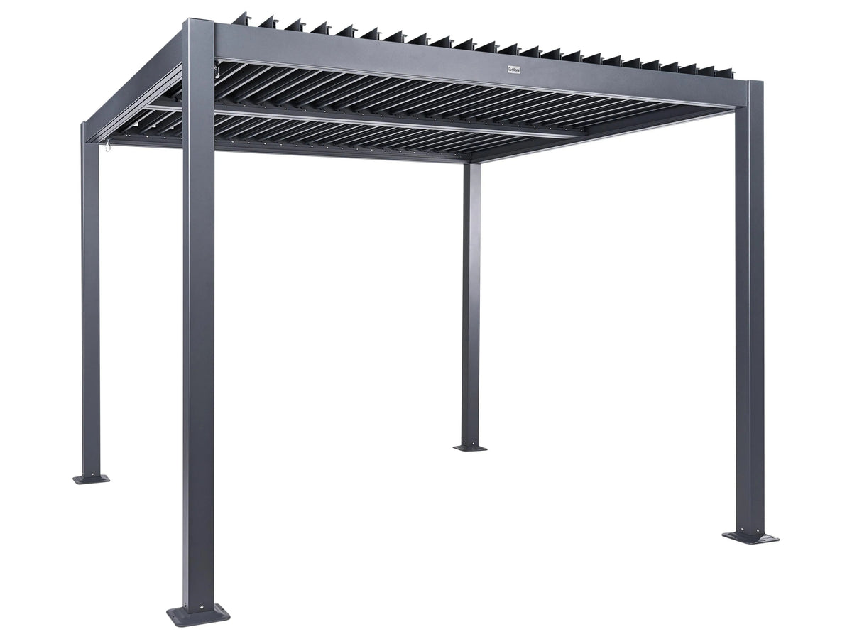 Gazebo en métal 296 cm 296 cm noir