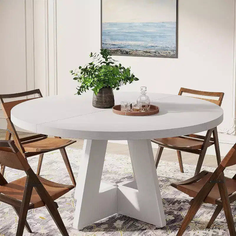 47 Inch Round Dining Table for 4 people
