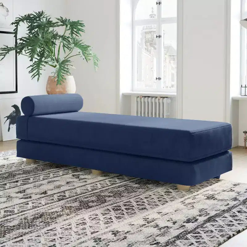 Tagesbett / ausziehbares Schlafsofa in Queen-Size - Microvelvet