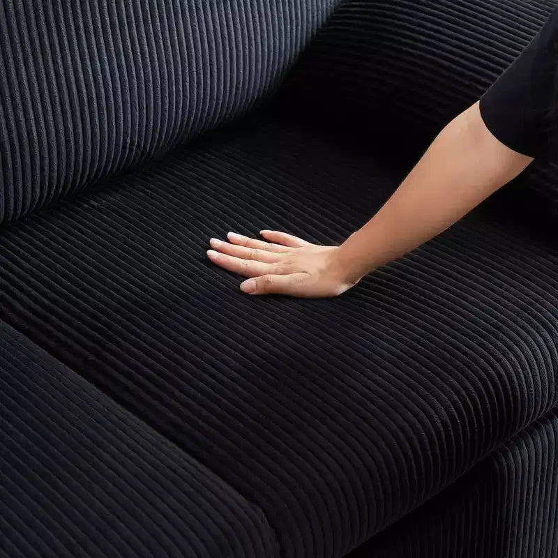 64.5 3-in-1-Schlafsofa aus Cord mit ausziehbarem Bett