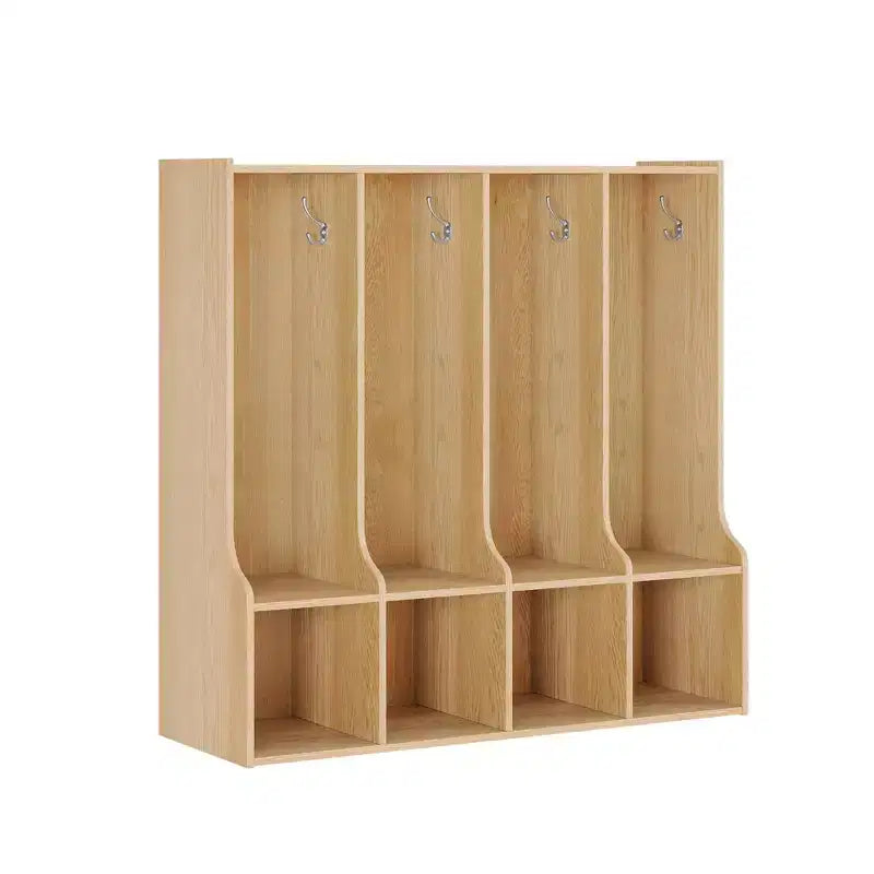 Acekool Garderobenschrank für Kinder mit 4 Fächern und 8 Haken für Klassenzimmer, Kinderzimmer und Zuhause