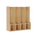 Acekool Garderobenschrank für Kinder mit 4 Fächern und 8 Haken für Klassenzimmer, Kinderzimmer und Zuhause