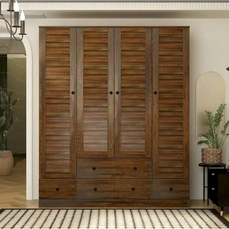 Kleiderschrank für Schlafzimmer mit Kleiderstange und Schublade