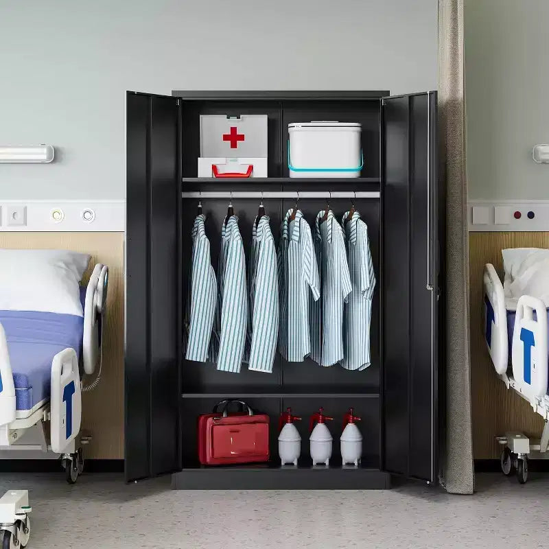 Armoire vestiaire métallique robuste BALHAM TRADE avec serrure et rangement sécurisé pour la maison, la salle de sport, l’école et le bureau