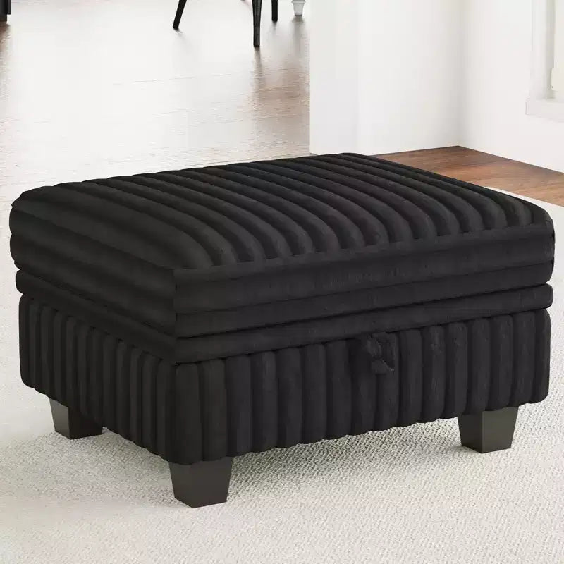 Belffin-Polsterhocker aus Cord mit Stauraum für modulares Ecksofa