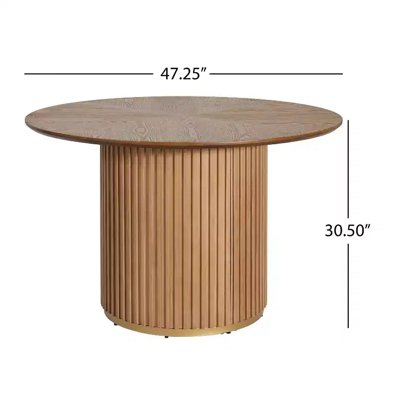 Ensemble de salle à manger moderne rond Christopher Knight Home Shankar de 5 pièces avec chaises rembourrées en bois d’hévéa