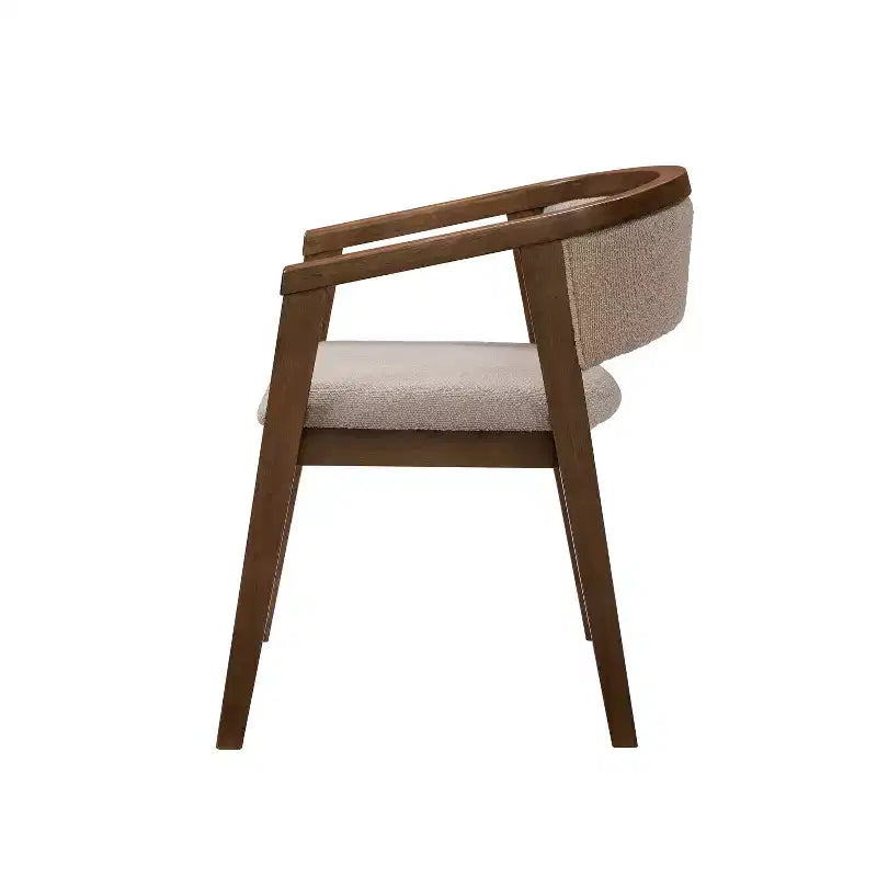 Ensemble de salle à manger Simon 5 pièces, en hévéa, style moderne du milieu du siècle, avec chaises revêtues de bouclé, de Christopher Knight Home